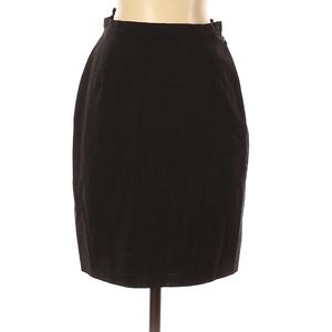 Giorgio Armani Black Wool Pencil Skirt